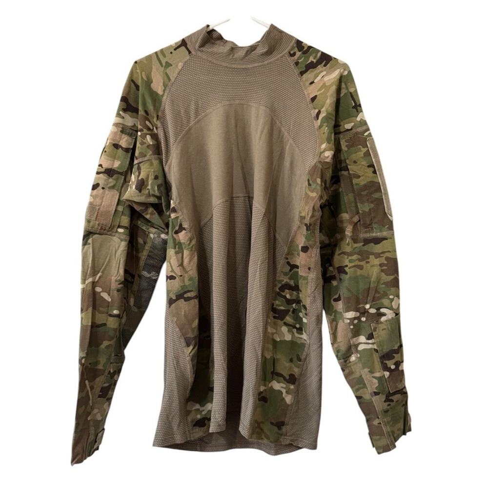 US Army Combat Shirt Men XL‎ Camo Flame Resistant Long Sleeve Tactical USA